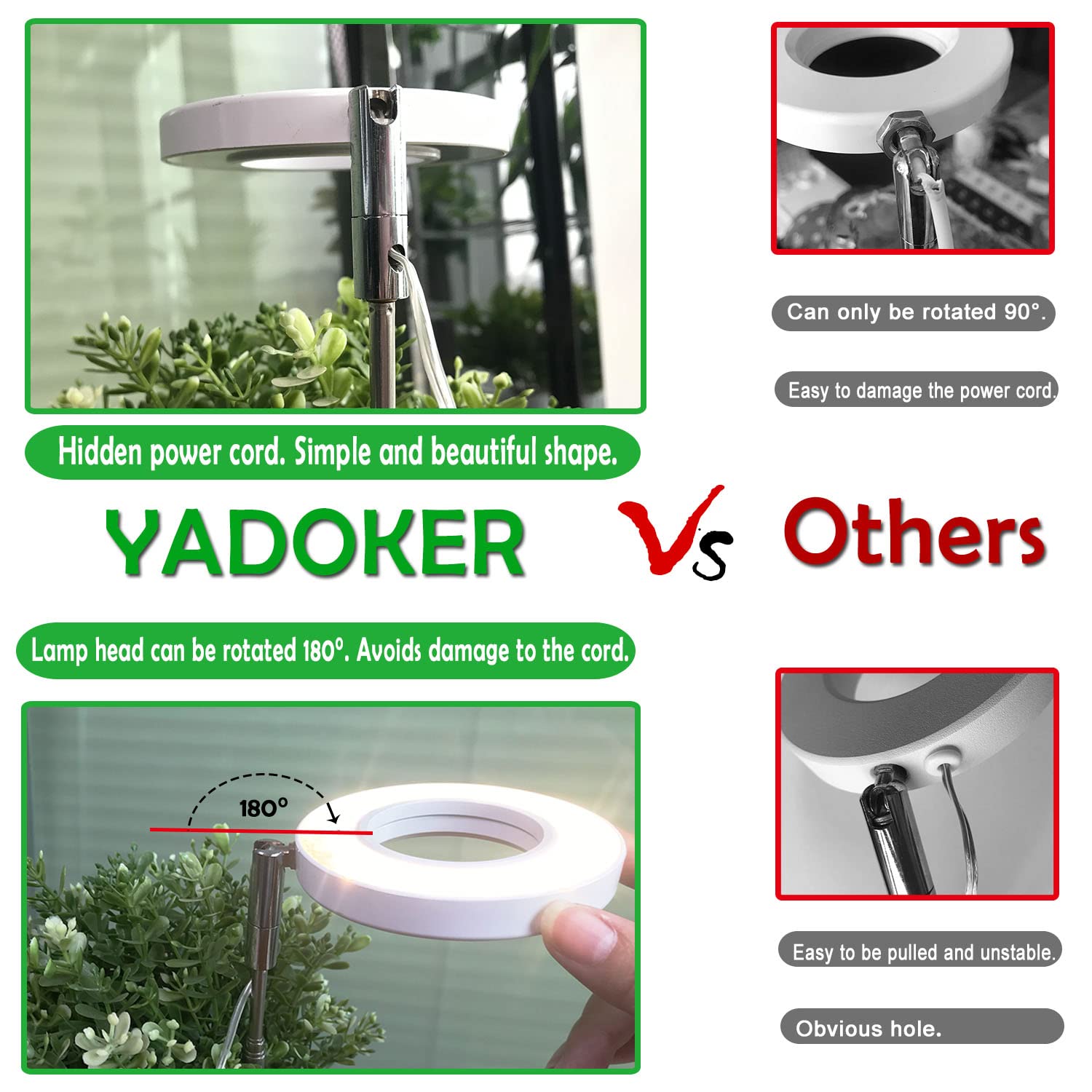 Yadoker aluminum shell dissipates heat for longer life.