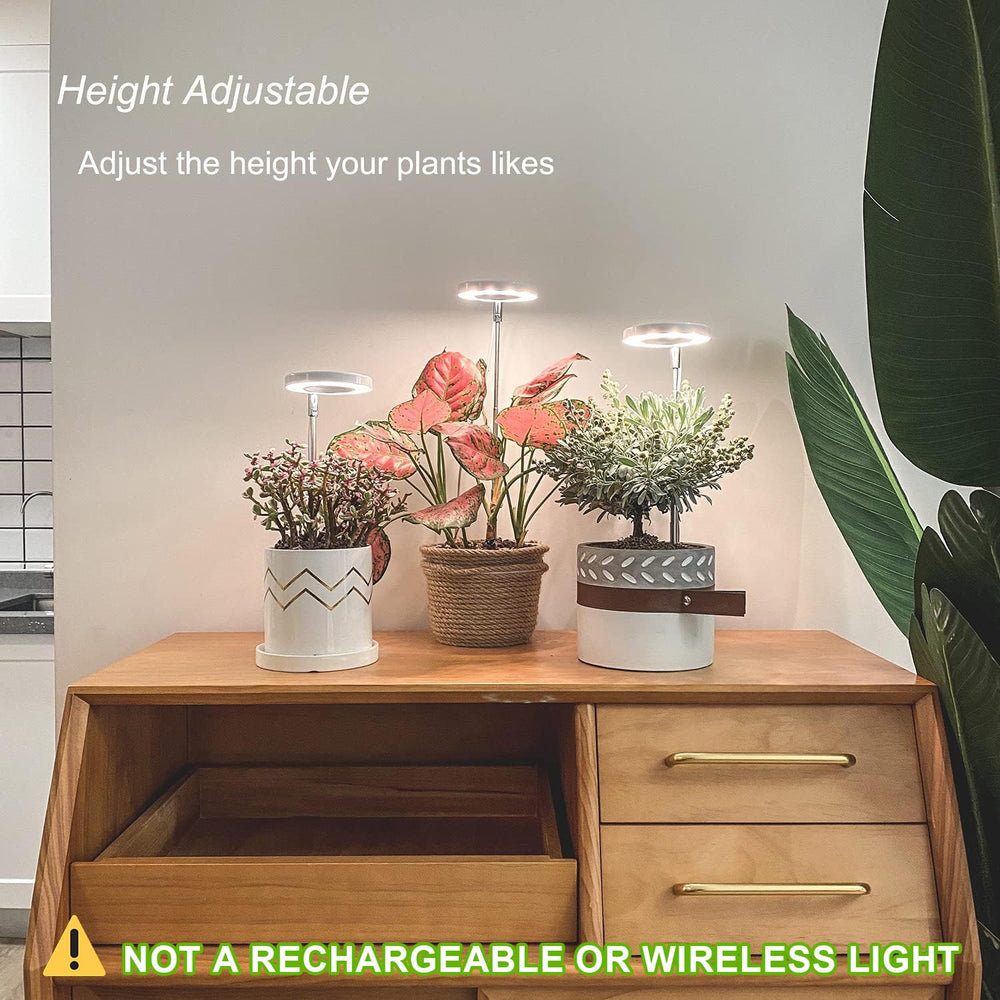 Yadoker height-adjustable grow light pole adapts to plant height.