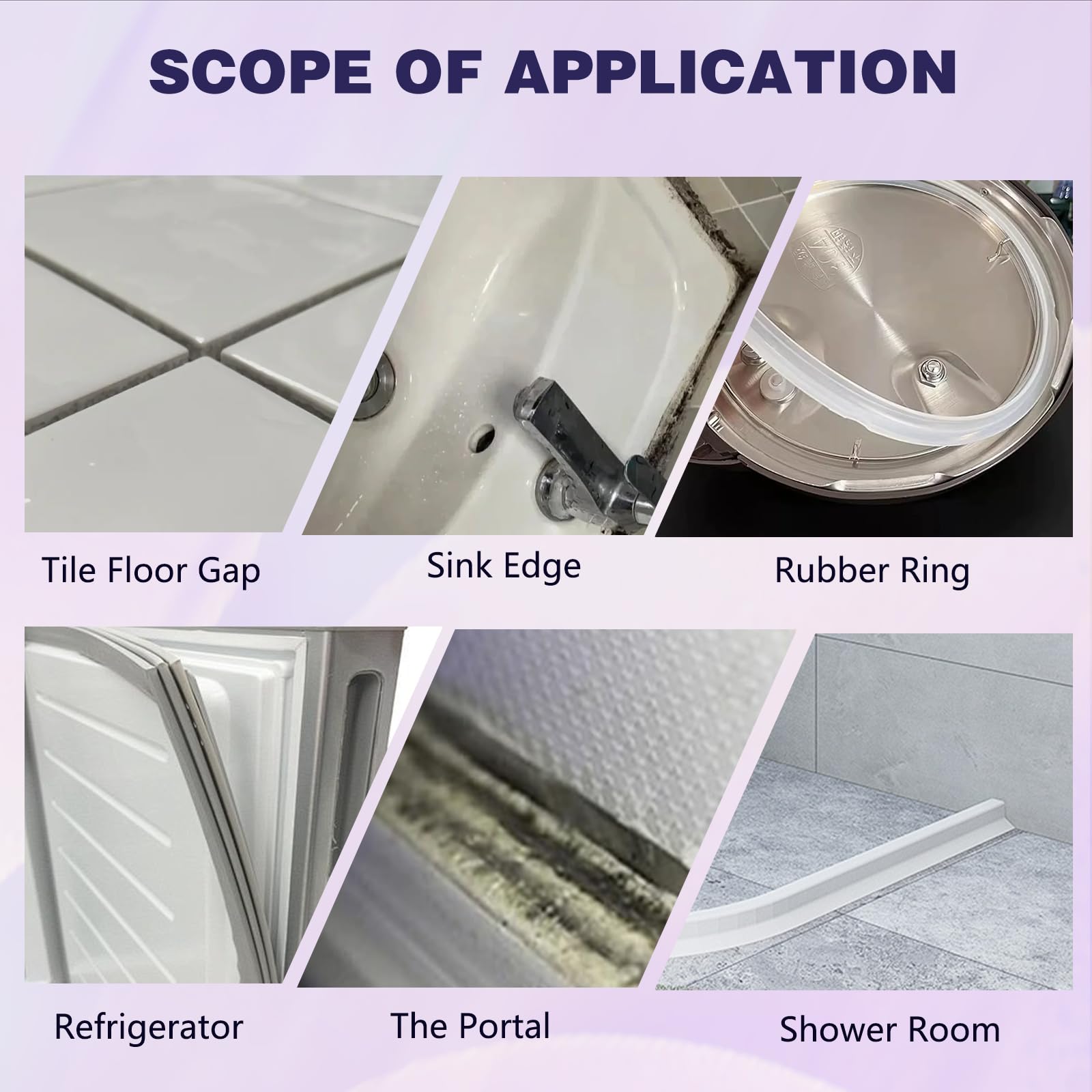 YADUO gel on shower tile lines showing edge-to-edge grime removal
