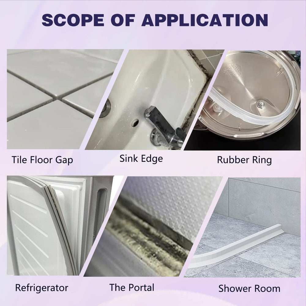 YADUO gel on shower tile lines showing edge-to-edge grime removal