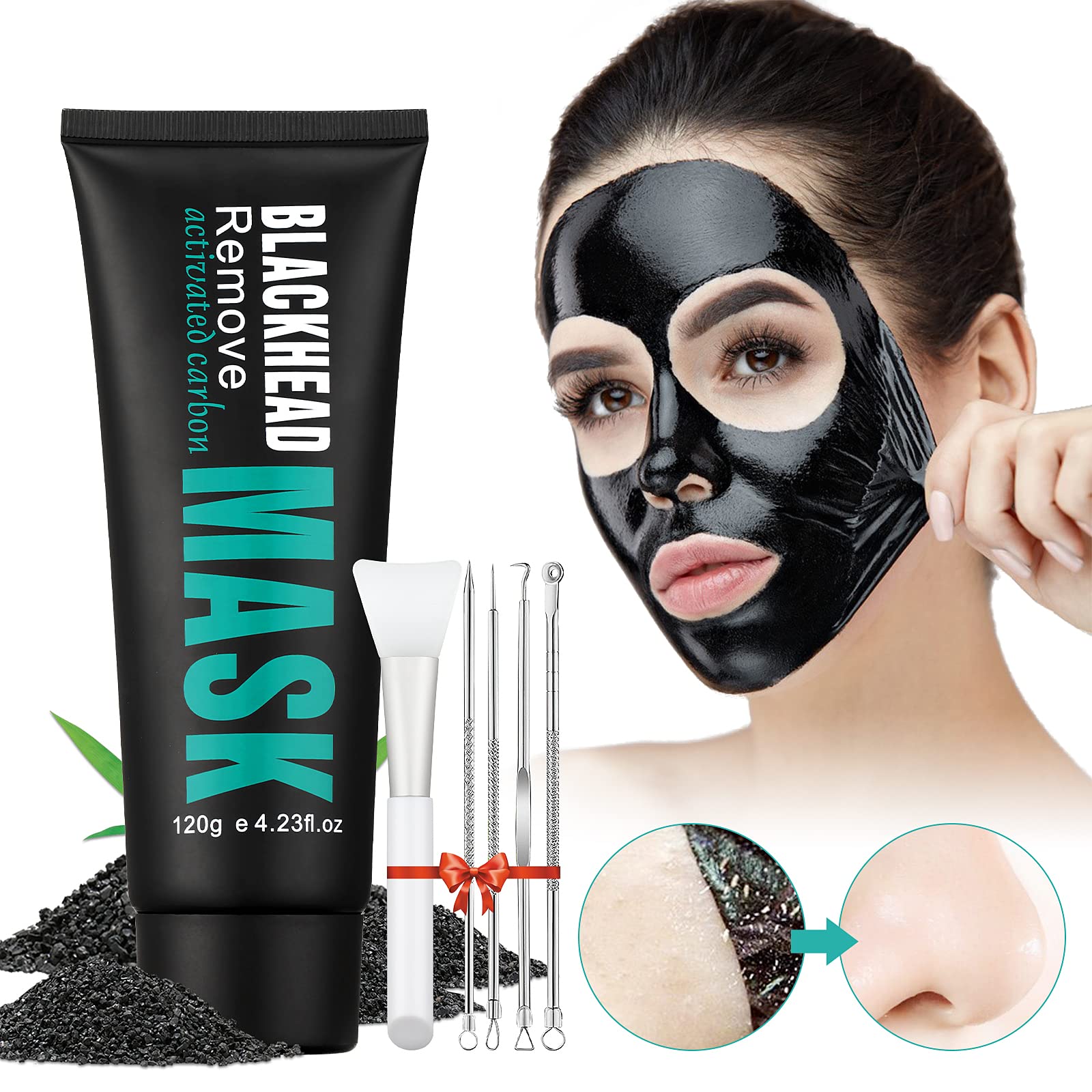 YAFUSIPE Peel Off Mask with activated charcoal purifies pores and removes excess oil.