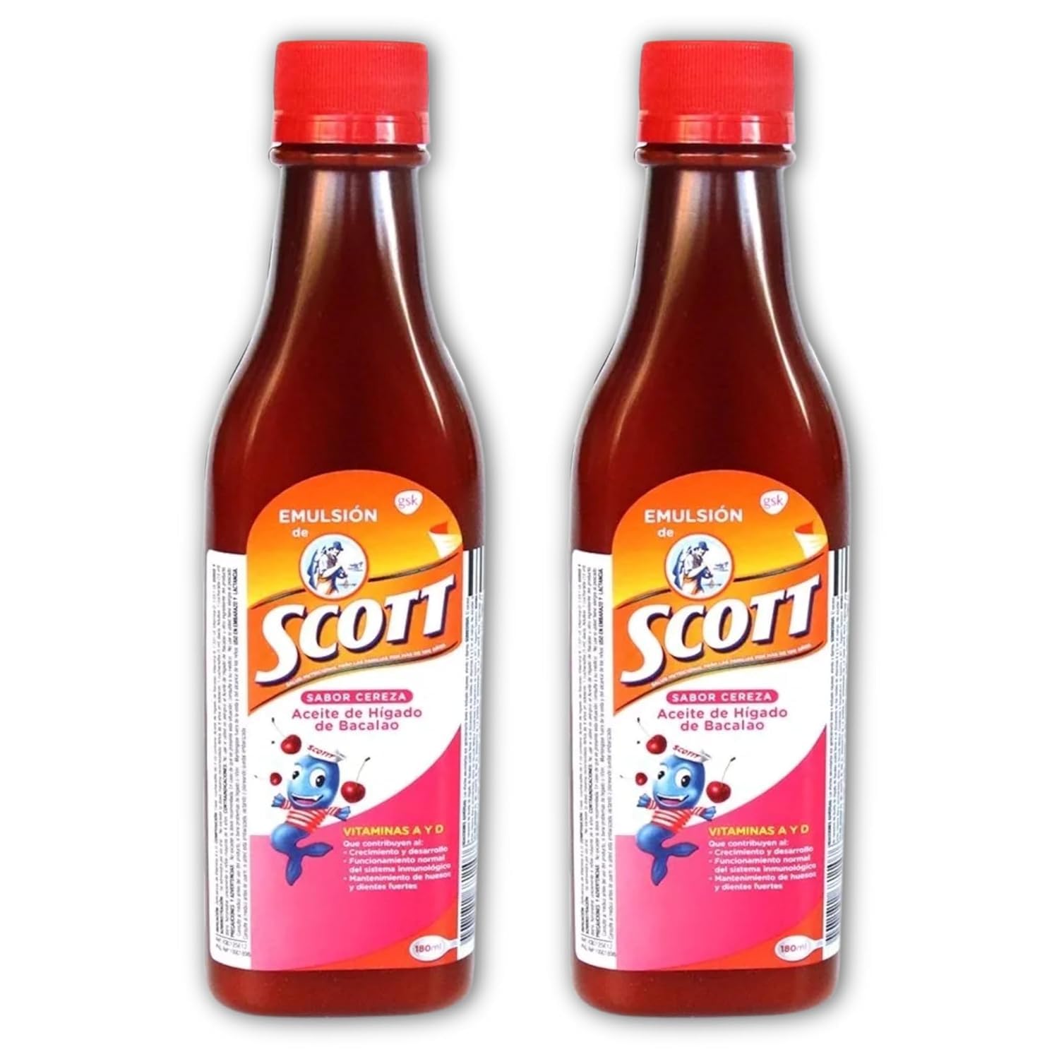Yahve cherry-flavor cod liver oil emulsion bottle pour for kids
