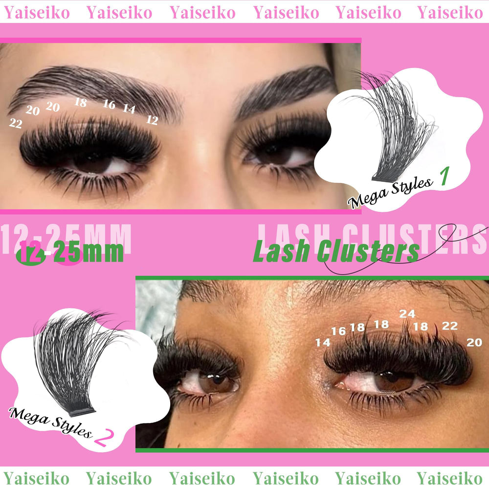 Yaiseiko length options 12–25mm to match various eye shapes.