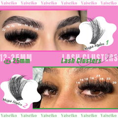 Yaiseiko length options 12–25mm to match various eye shapes.