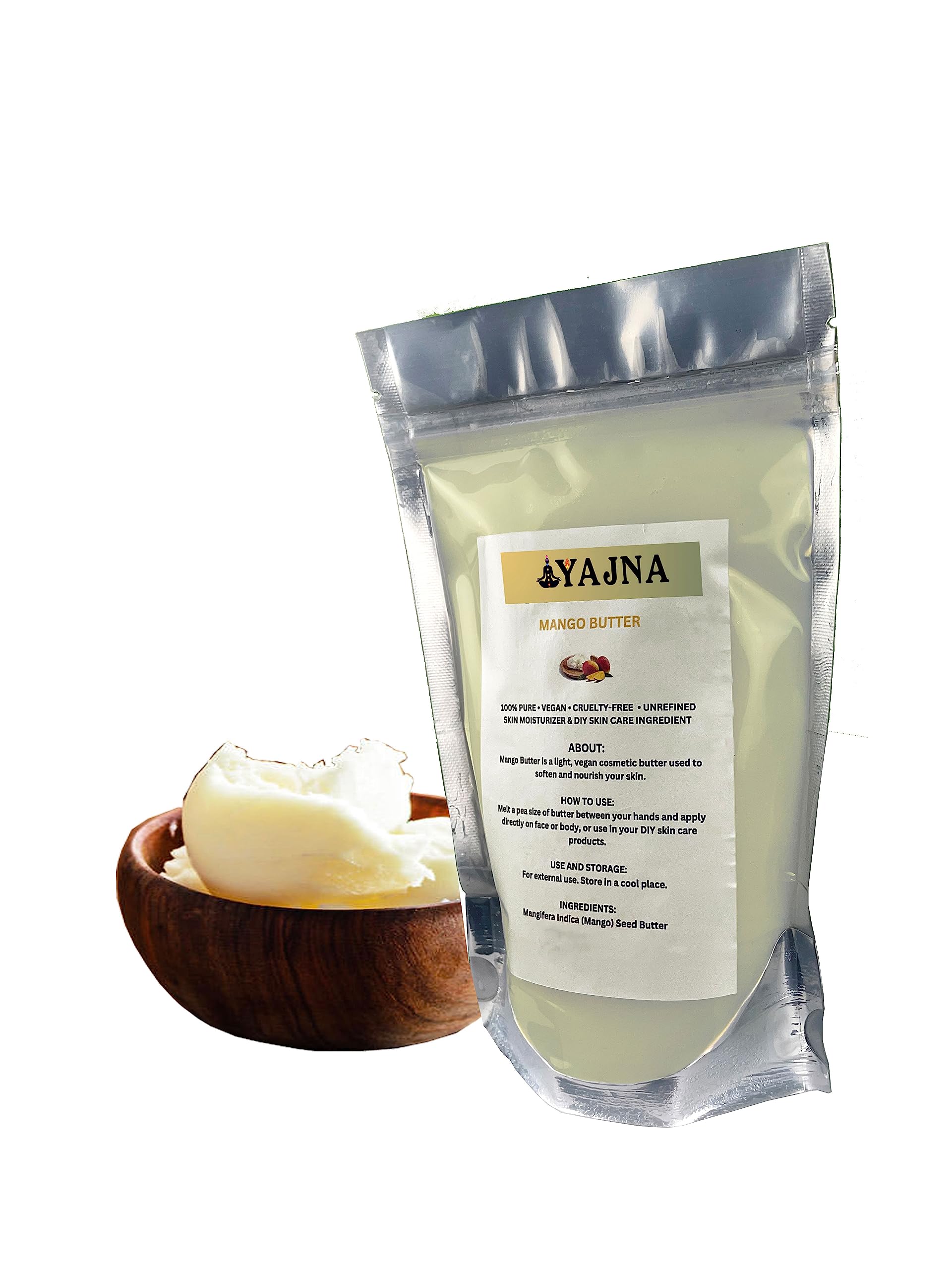 Yajna Mango Butter palm scoop application for easy daily moisture
