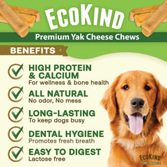 Yak chews for large breeds close-up, durable texture and protein-rich treat.