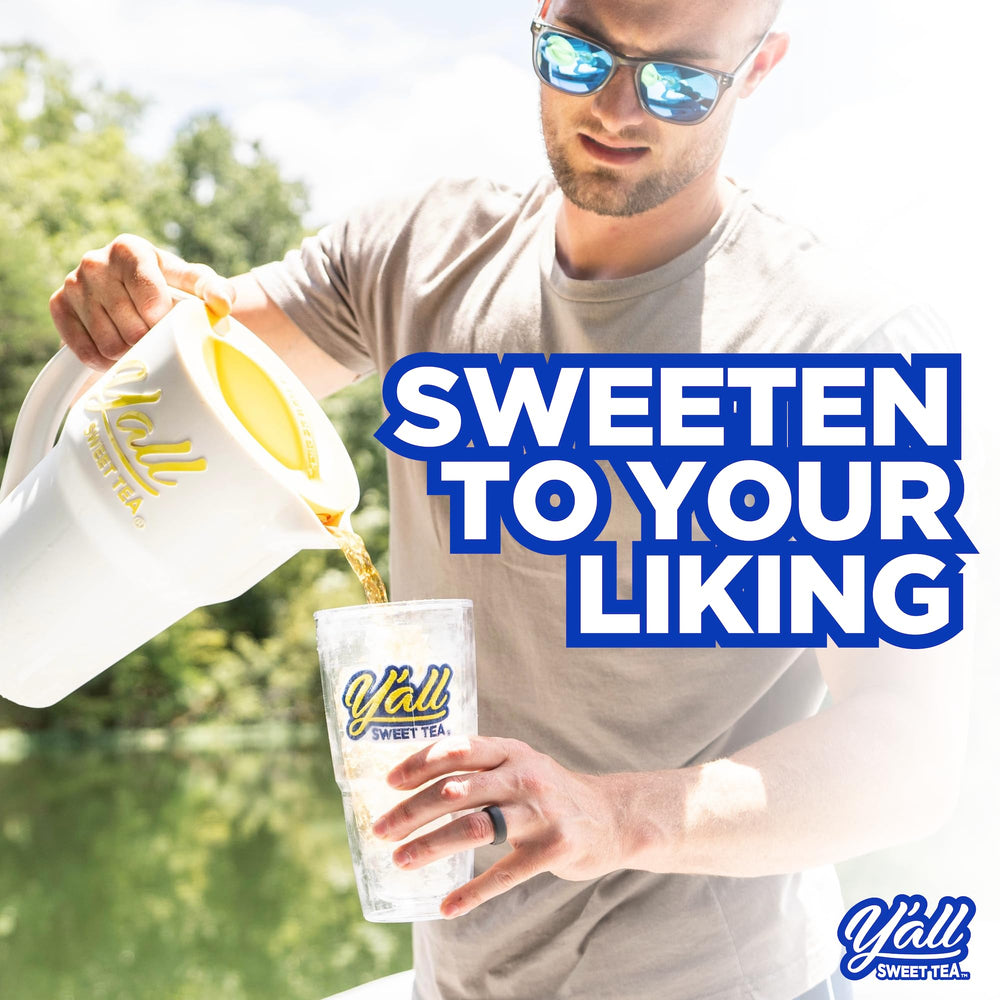 Y'all Sweet Tea unsweet/sweet options, customizable taste.