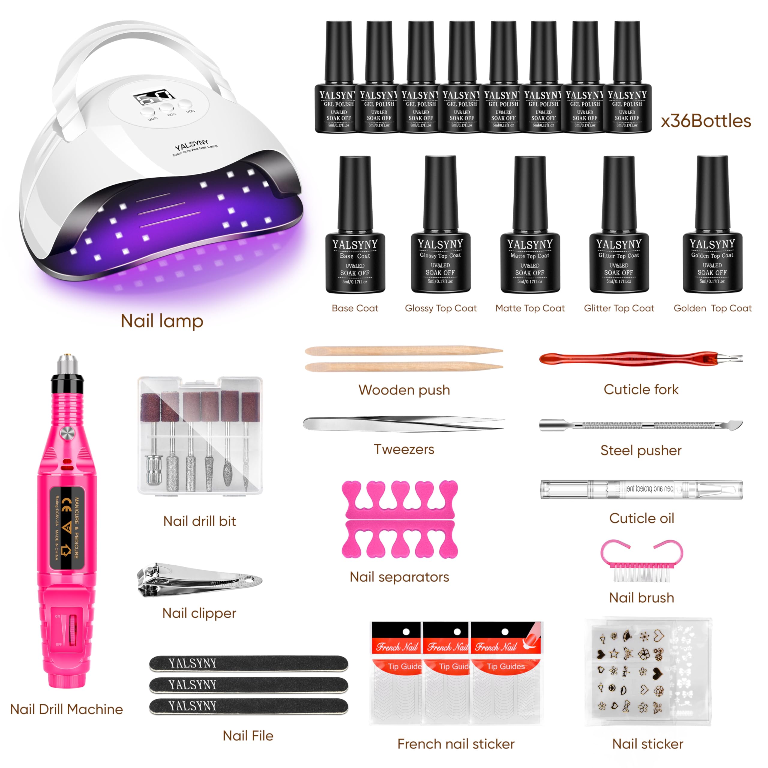 YALSYNY at-home manicure set for creative nail art