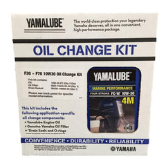Yamaha Yamalube OEM label confirms fitment with F30-F70 outboards.