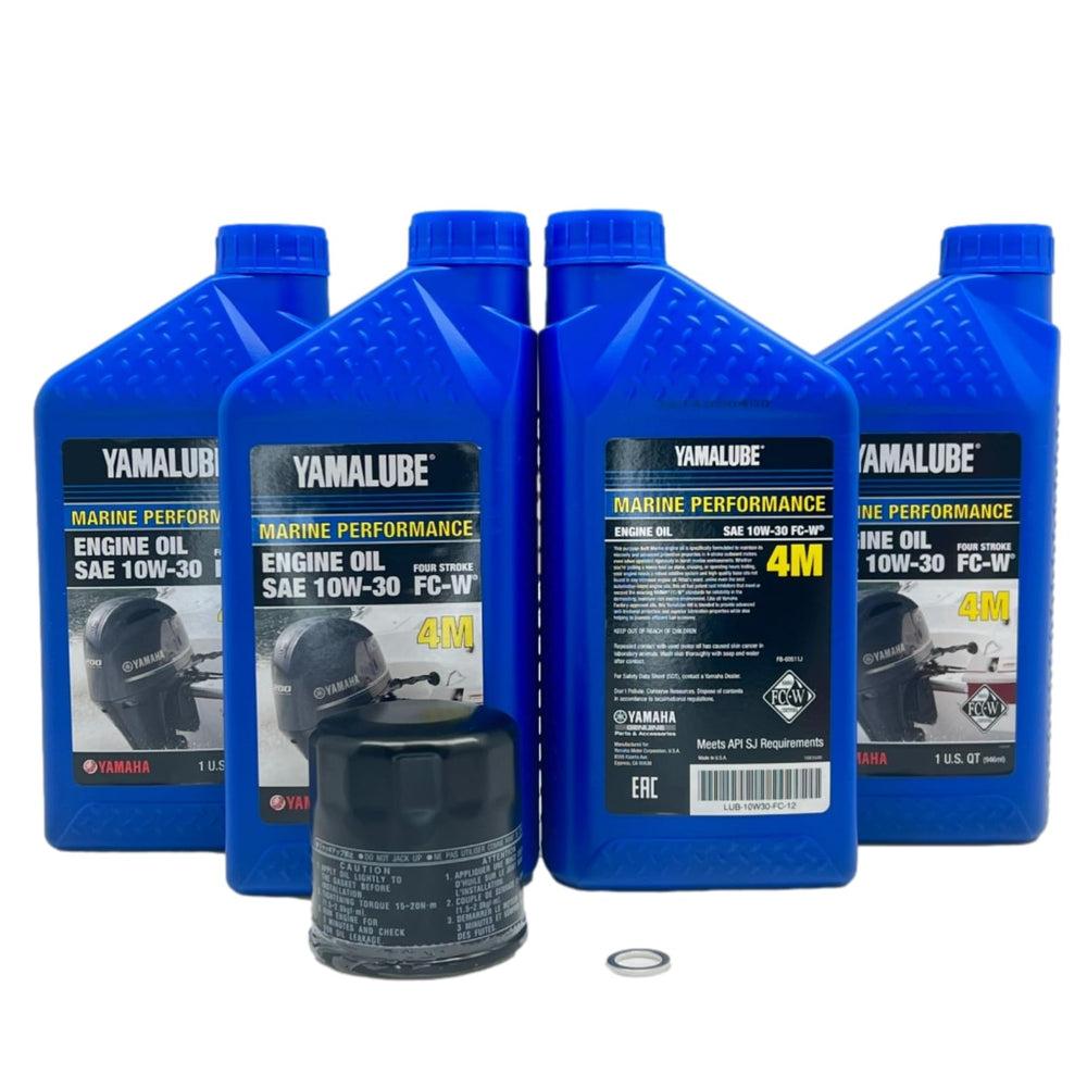 Inside the kit view shows essential components for smooth oil changes on outboards.