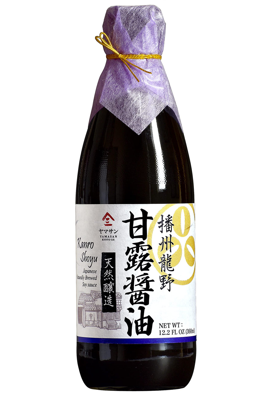 YAMASAN KYOTO UJI double-brewed soy sauce bottle delivers intense umami for everyday meals.