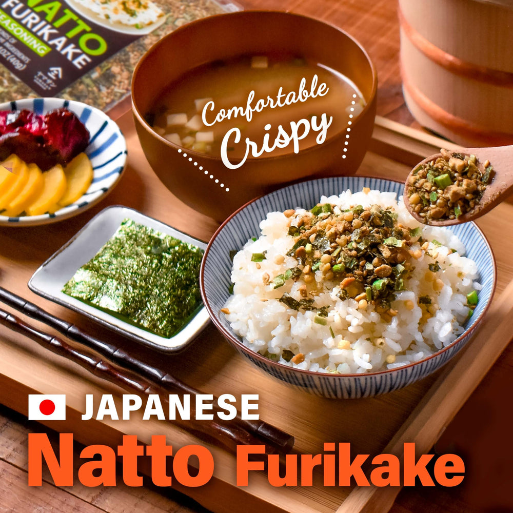 YAMASAN KYOTO UJI Natto Furikake sprinkled on tamagoyaki for savory twist