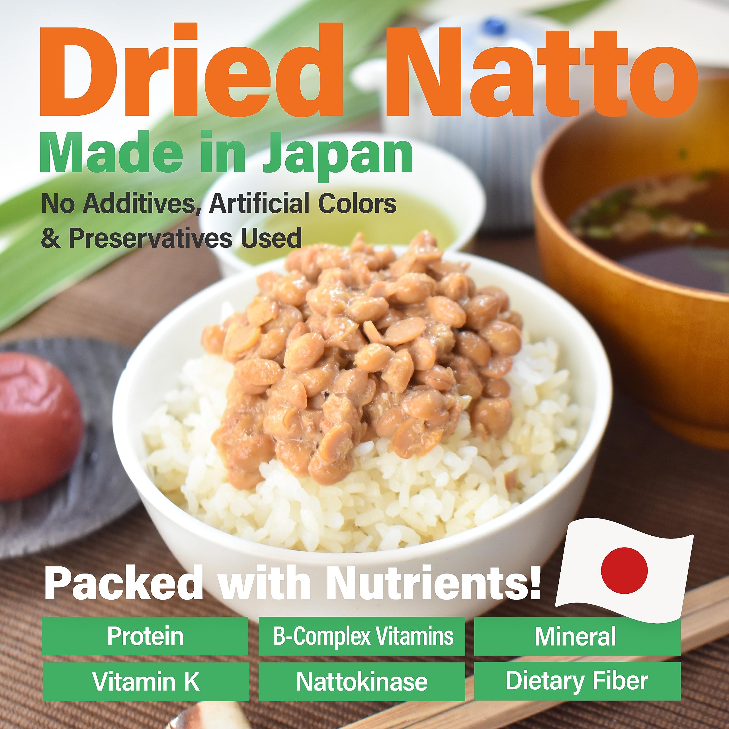YAMASAN KYOTO UJI natto probiotic powder bottom adds gut-friendly nutrition