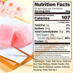 YAMASAN KYOTO UJI Sakura Mochi Candies closeup highlights chewy texture for tasty treats.