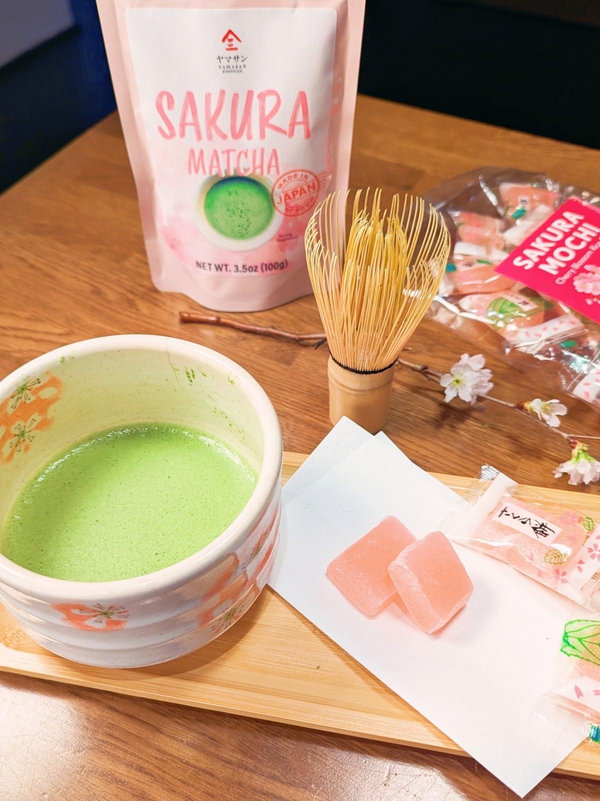 YAMASAN KYOTO UJI Sakura Mochi Candies spring-scene visual invites seasonal flavors.