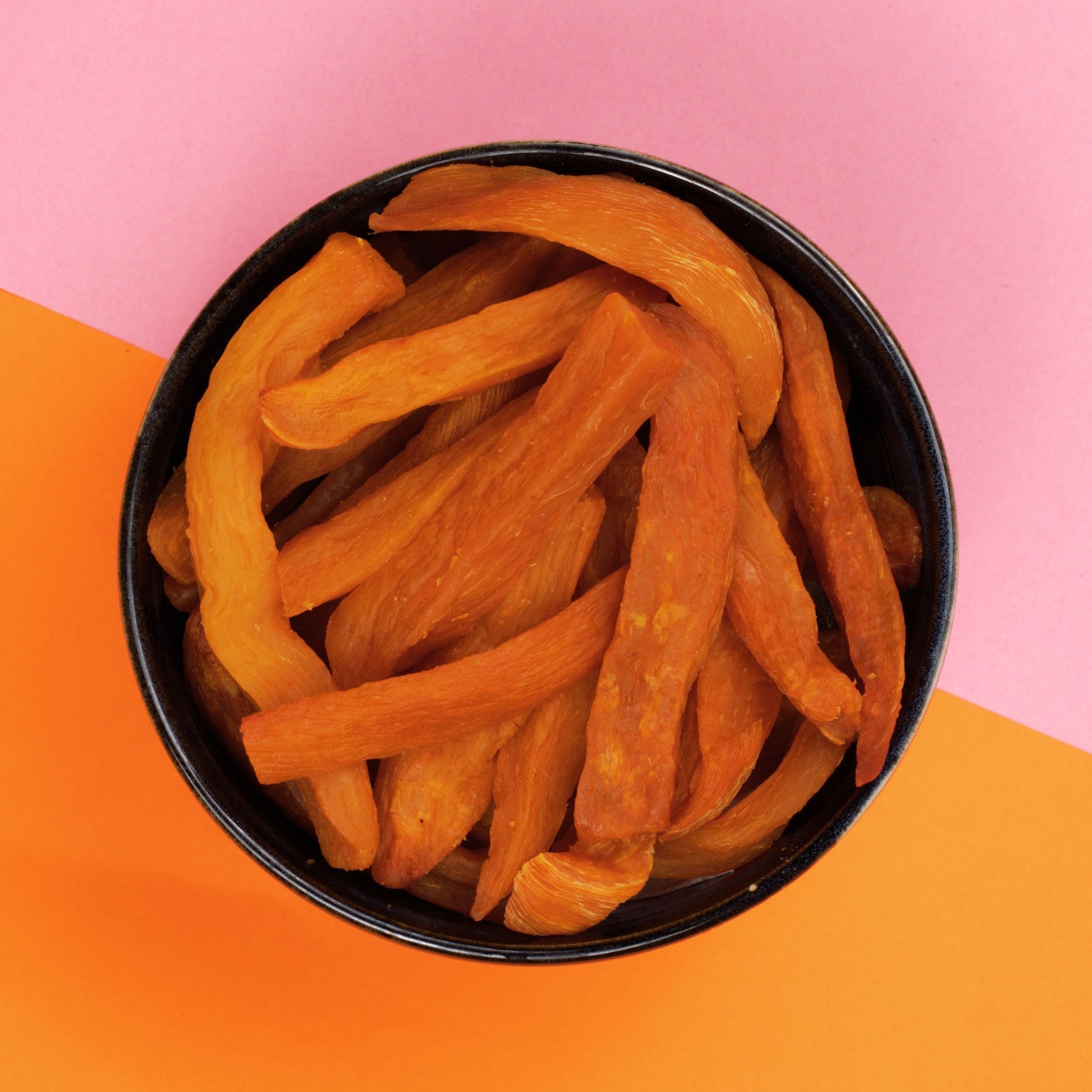 Yammy Dried Sweet Potato Sticks baked caramelized glaze highlights rich flavor
