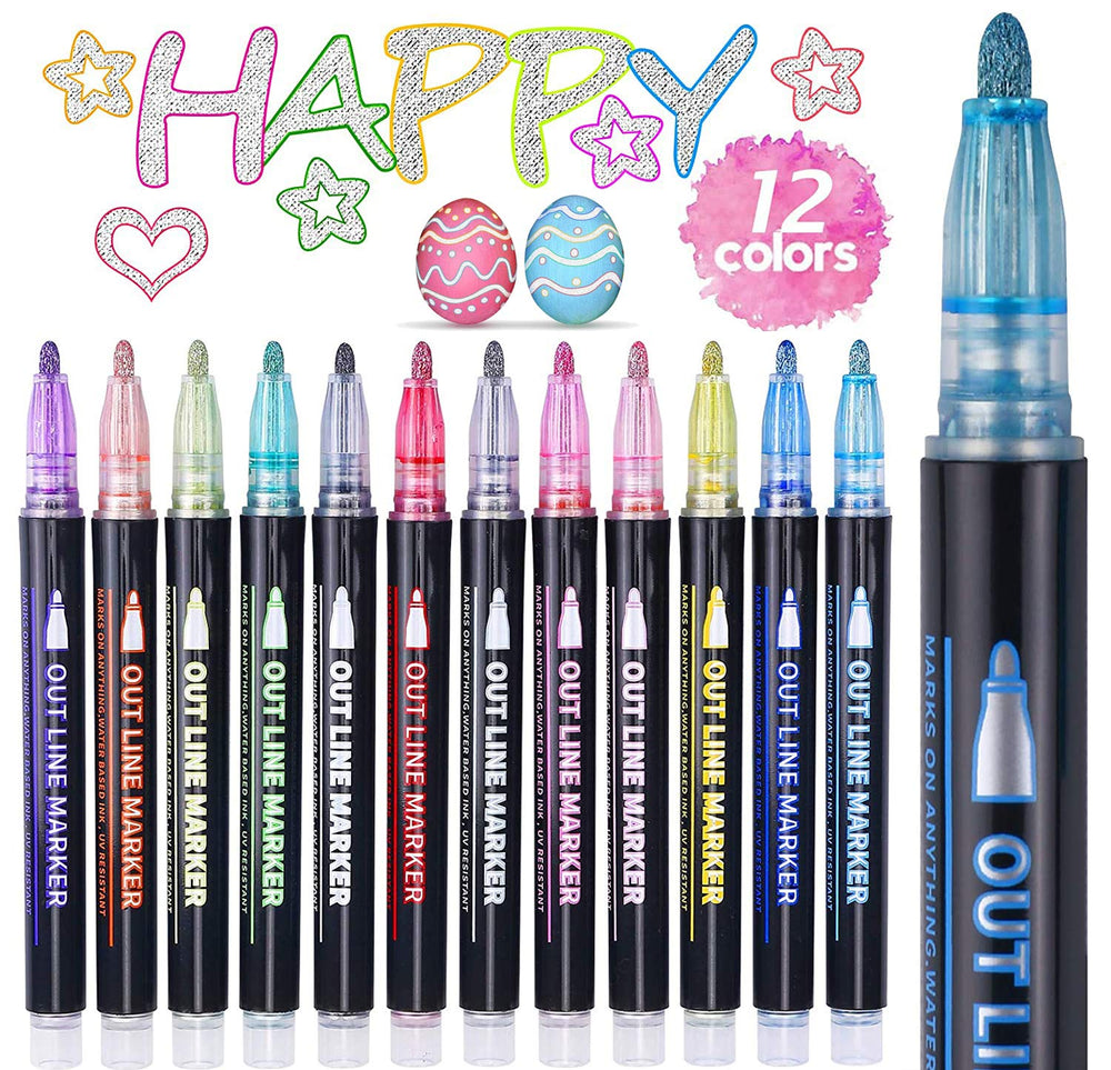 Yangmei Easter glitter markers pack adds vibrant sparkle to festive crafts and cards.