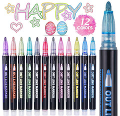 Yangmei Easter glitter markers pack adds vibrant sparkle to festive crafts and cards.
