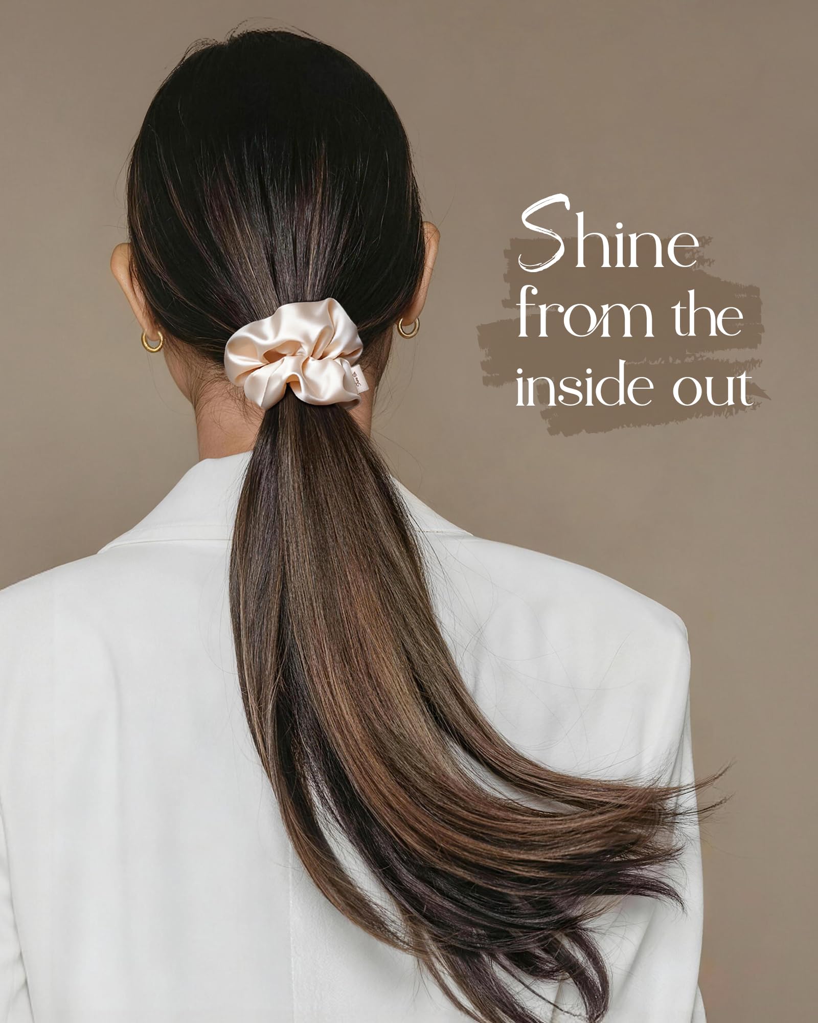 Yanibest satin scrunchies in ponytail hold without slipping