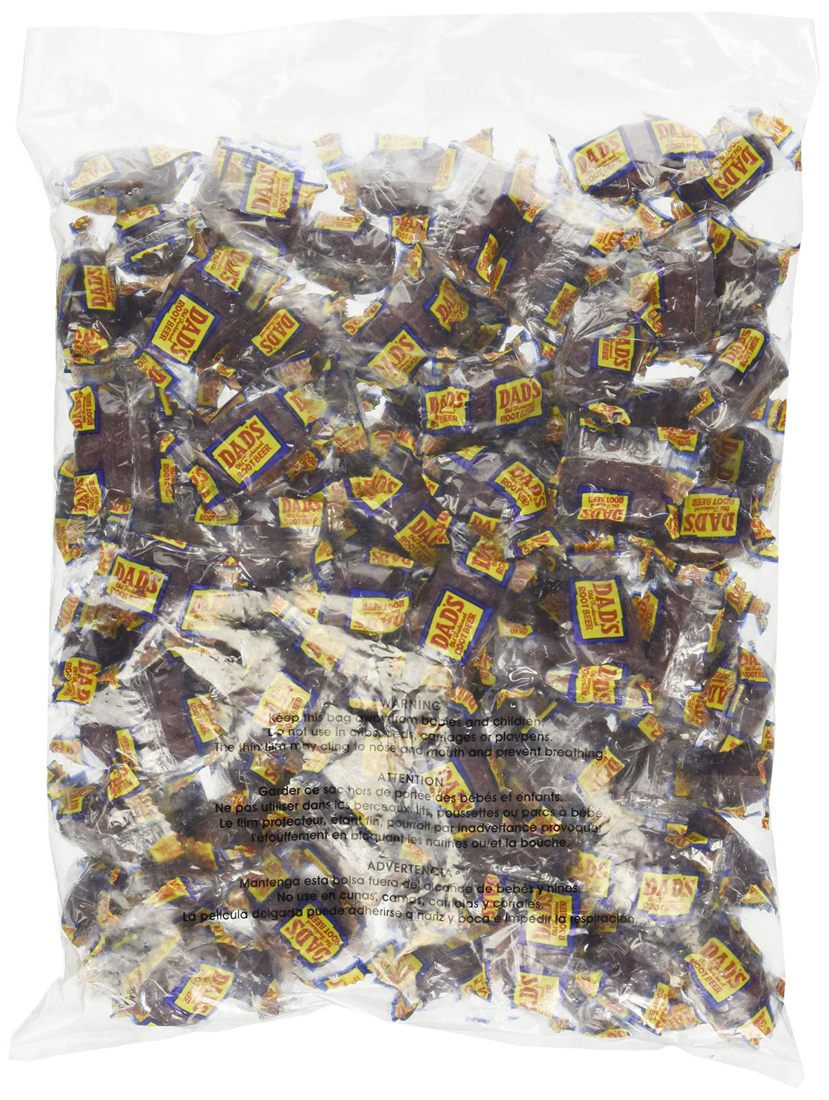 YANKEETRADERS Washburn Dad's Root Beer Barrels packaging, ideal for party bowls.