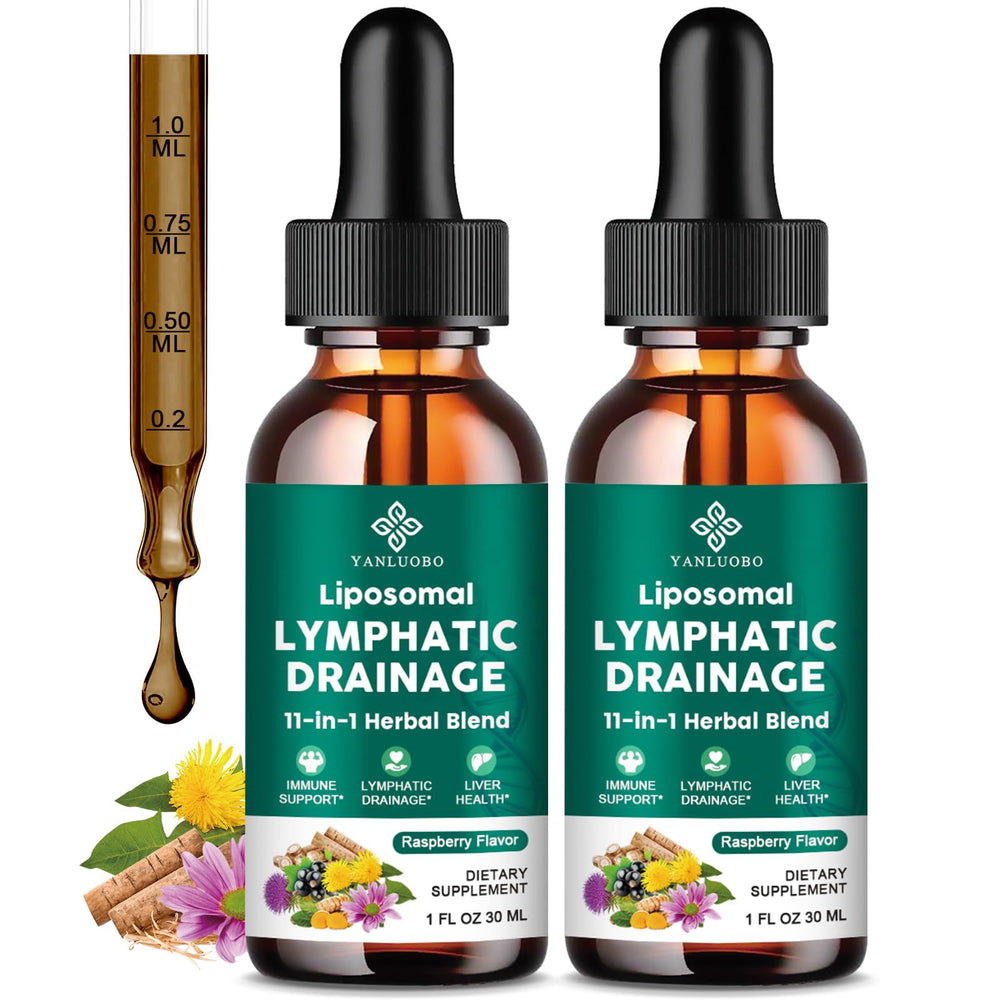 YANLUOBO raspberry bottle with 11-herb blend for lymph support