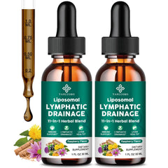 YANLUOBO raspberry bottle with 11-herb blend for lymph support
