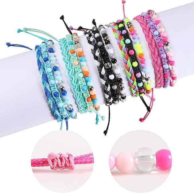 YANMIN teens friendship bracelets close-up showing adjustable, comfortable fit