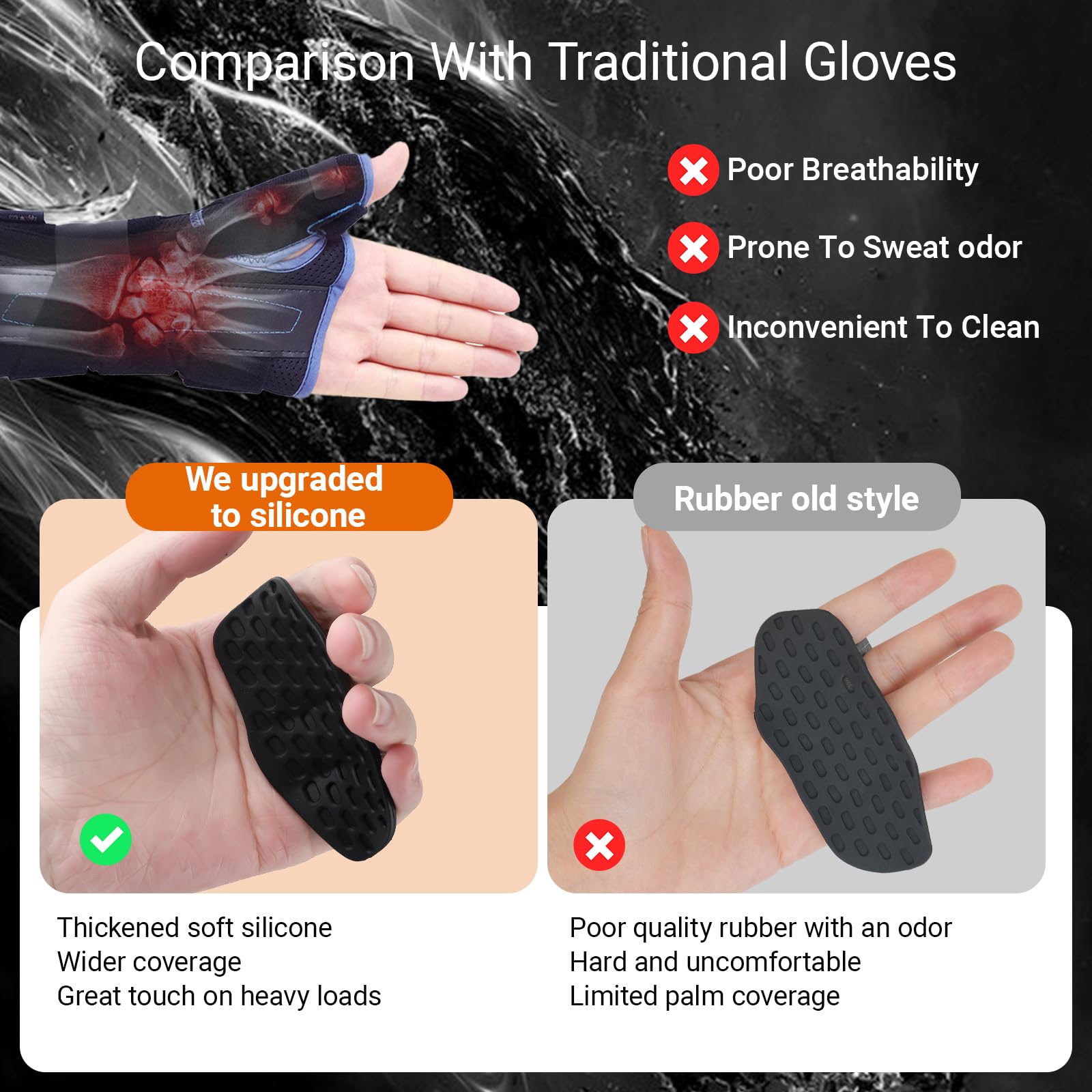 Yaoerlingjiu Rypt Grip gloves are easy to care for in any gym bag.