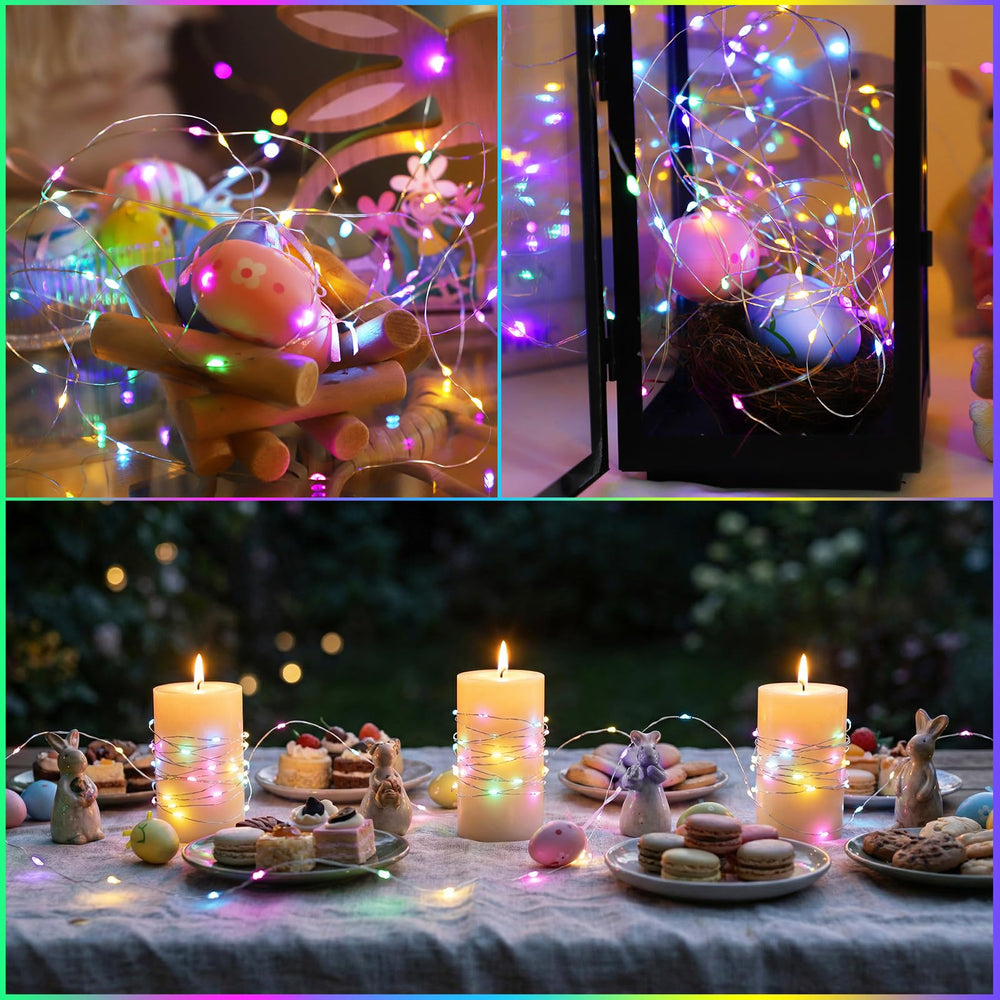 YAOZHOU flexible silver wire lights wrap easily around objects.