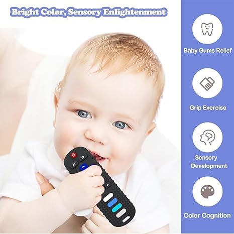 YAPPROMO remote teether for bath time play with bright colors.