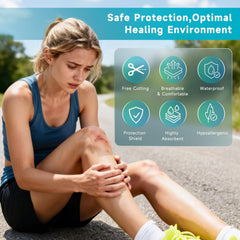 Yarster hydrocolloid roll waterproof self-adhesive sticks during showers.