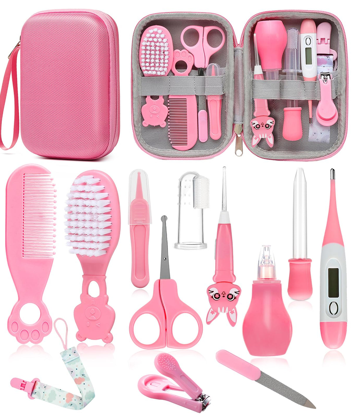 YASEW baby grooming kit case open for travel-ready organization.