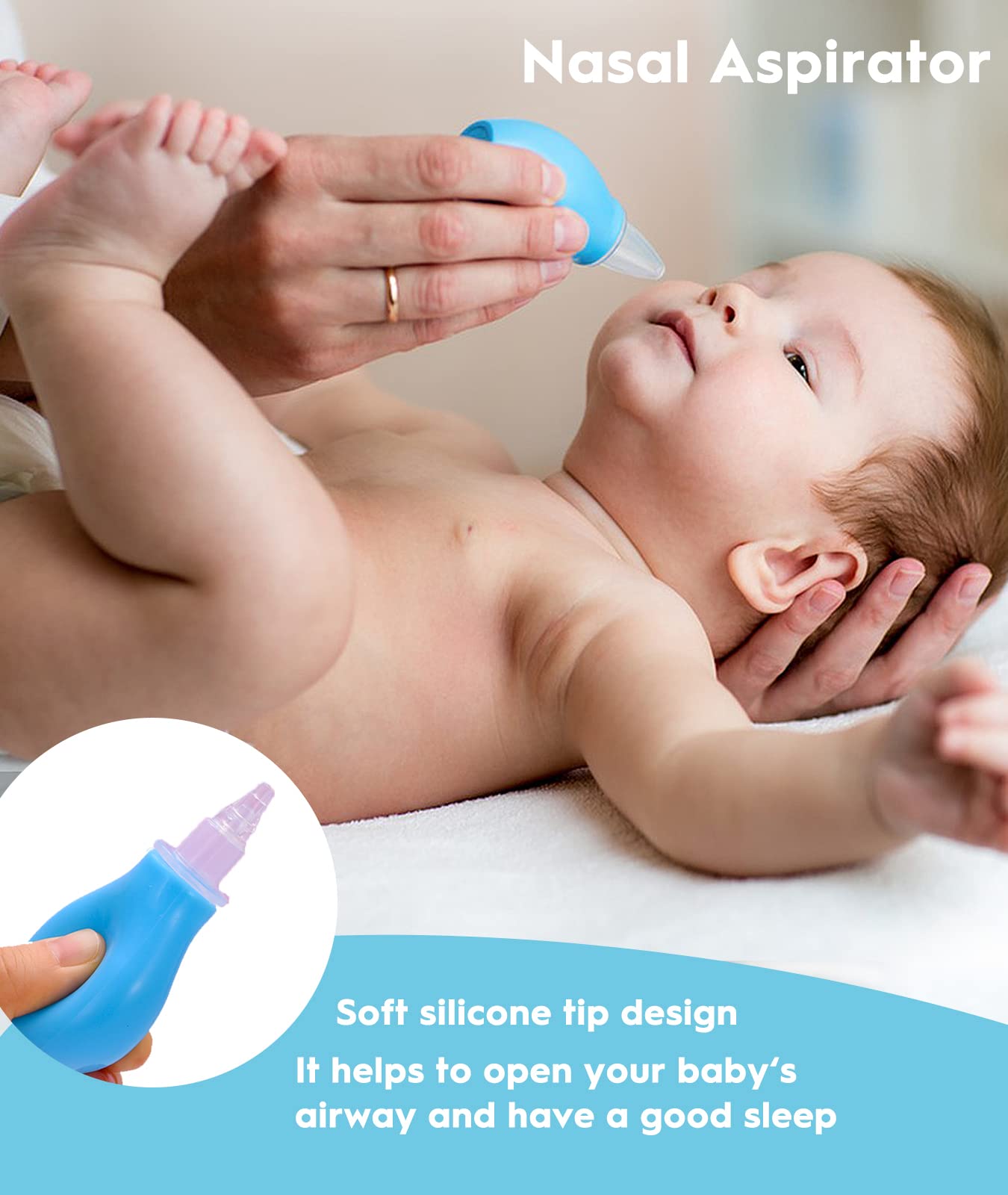 YASEW nasal aspirator with flexible tip for gentle use