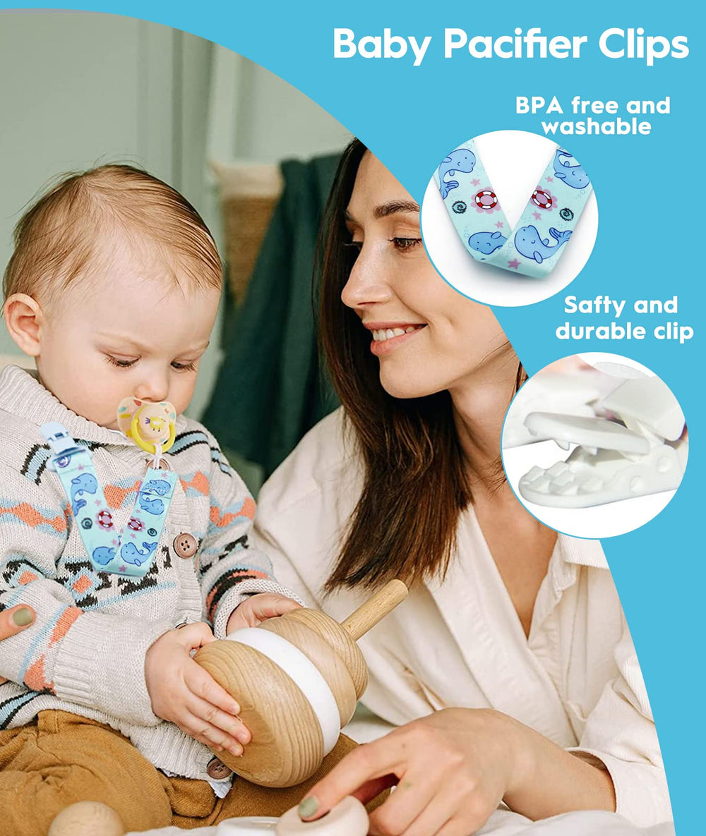 YASEW pacifier clip keeps pacifiers clean and reachable