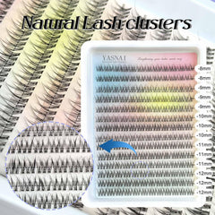 YASNAI lash clusters 8mm-24pieces for quick natural volume and affordable lash styling.