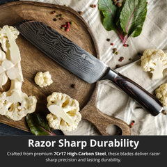 Yatoshi Knives 7-inch santoku for versatile mincing and dicing