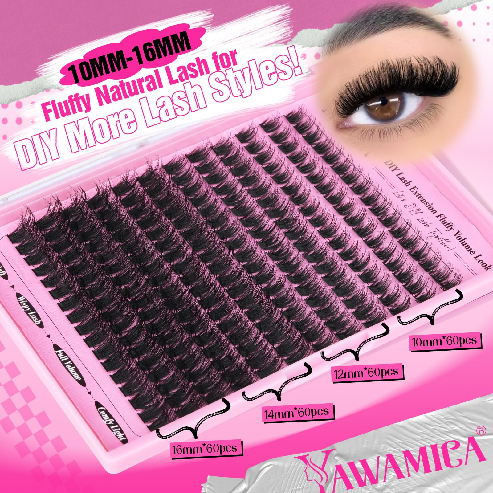 Yawamica diy lash extension at home makes beginners confident.