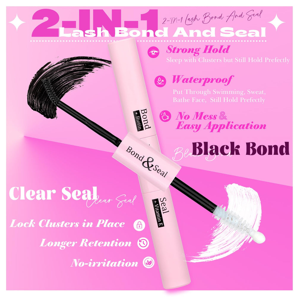 Yawamica lash bond and seal tube for strong, waterproof hold on clusters.