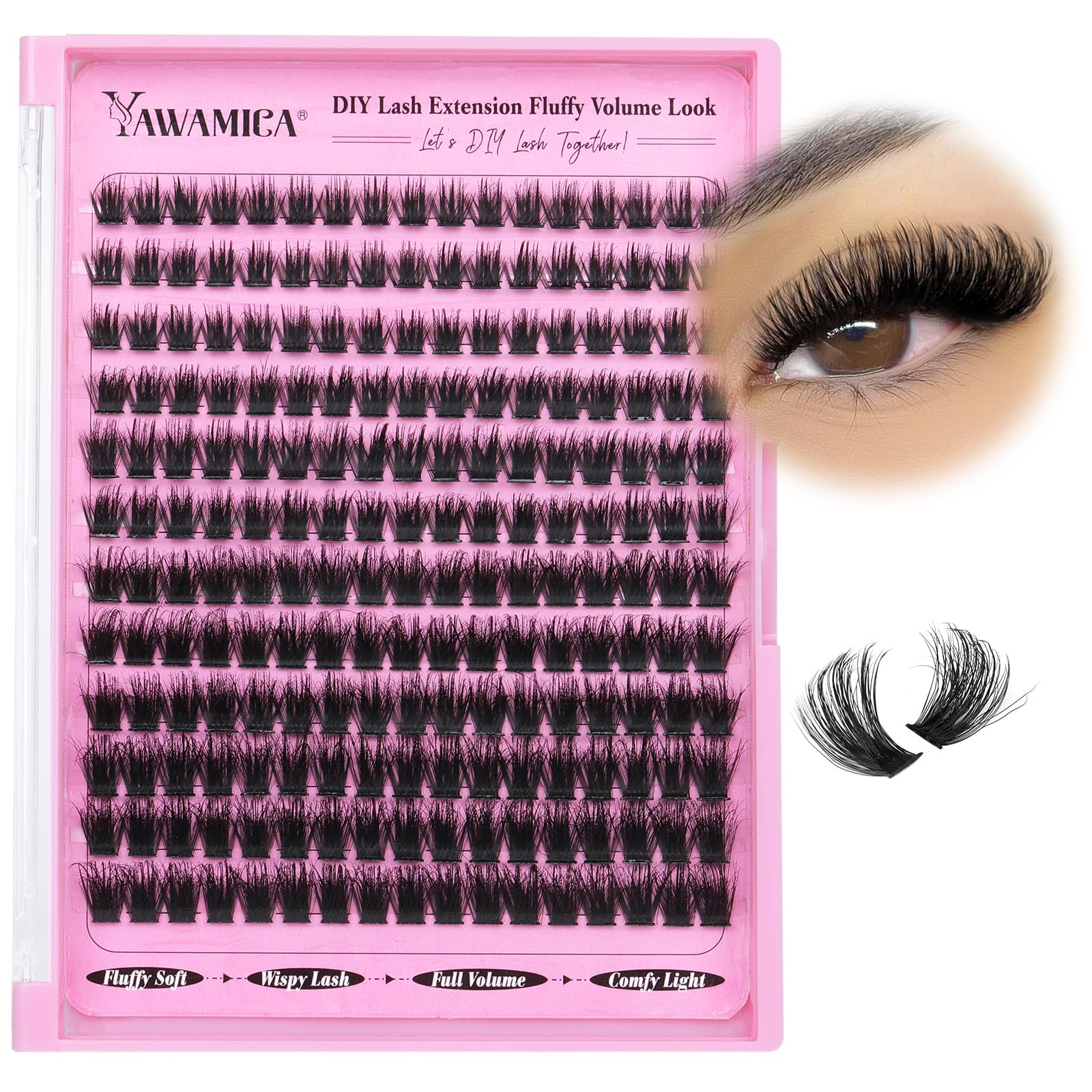 Yawamica lightweight all day lashes stay comfy and natural-looking.