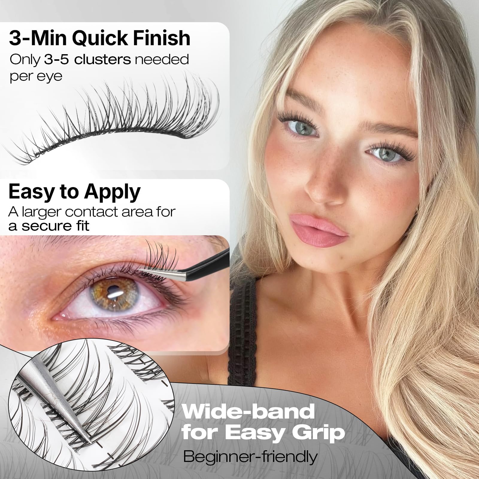 Yawamica Velure 8-14mm DIY clusters let you customize daily or cat-eye looks.