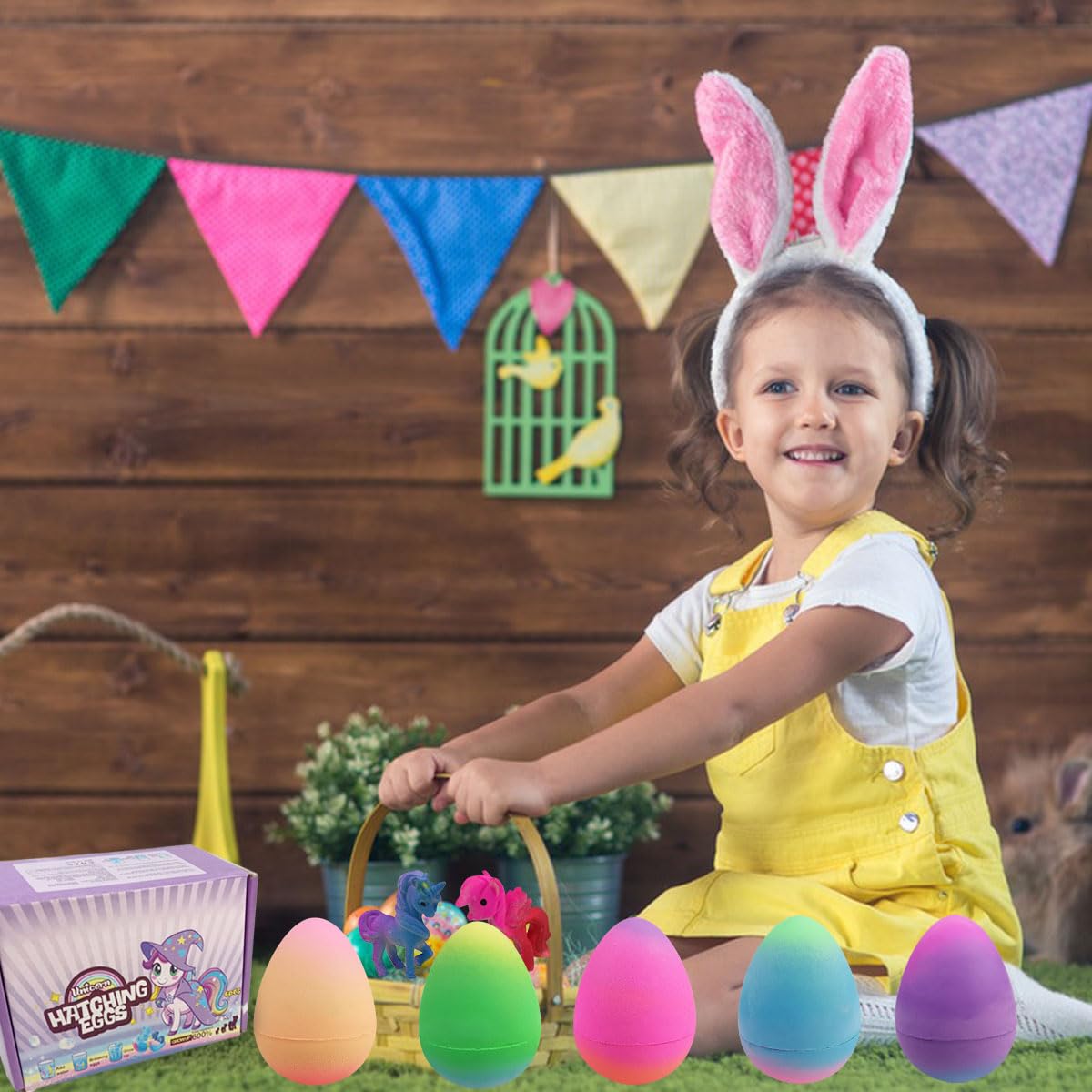 Yaxuan unicorn eggs serve as fun Easter basket stuffers and party favors.