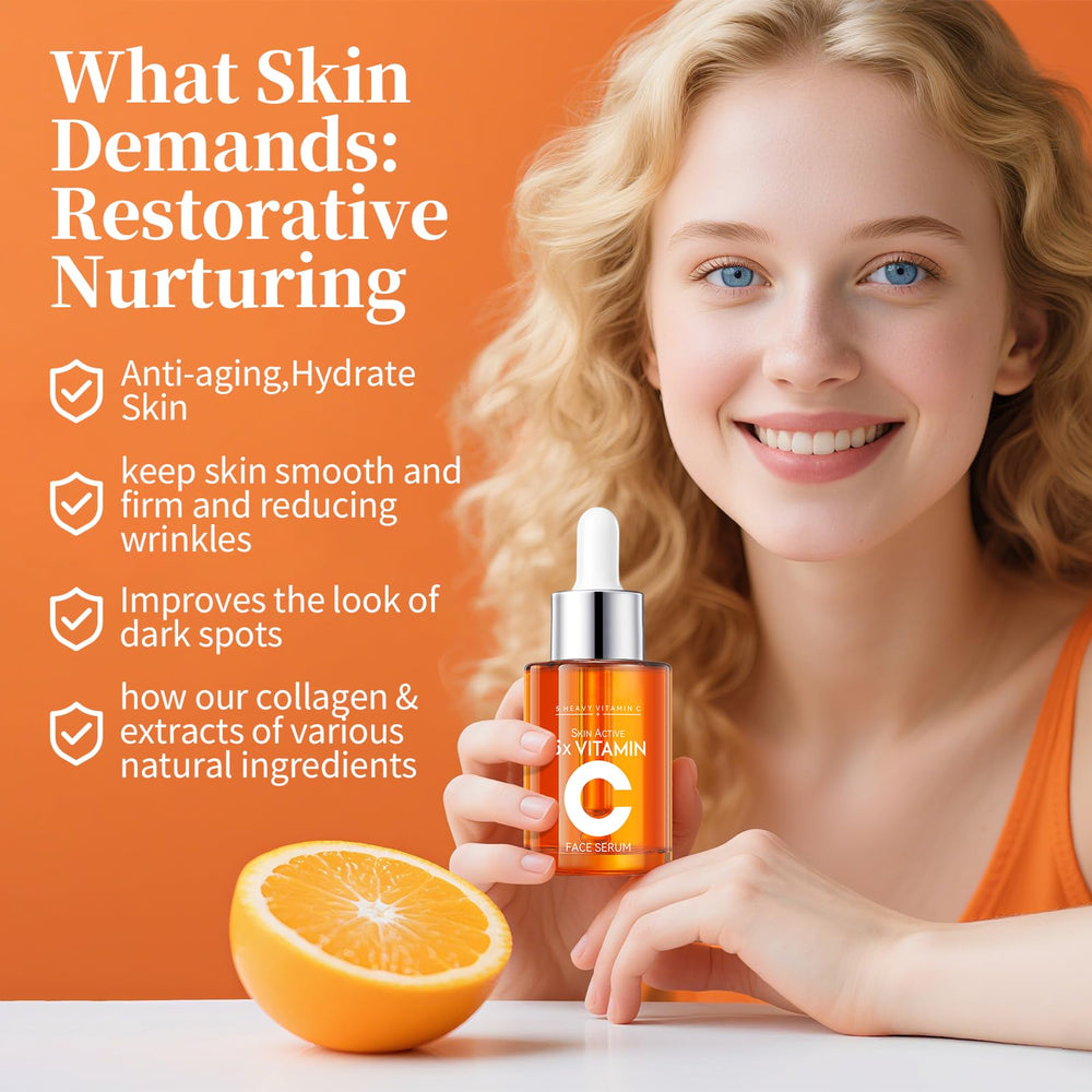 Close-up of Yayabb Vitamin C Serum texture, lightweight and non-greasy finish