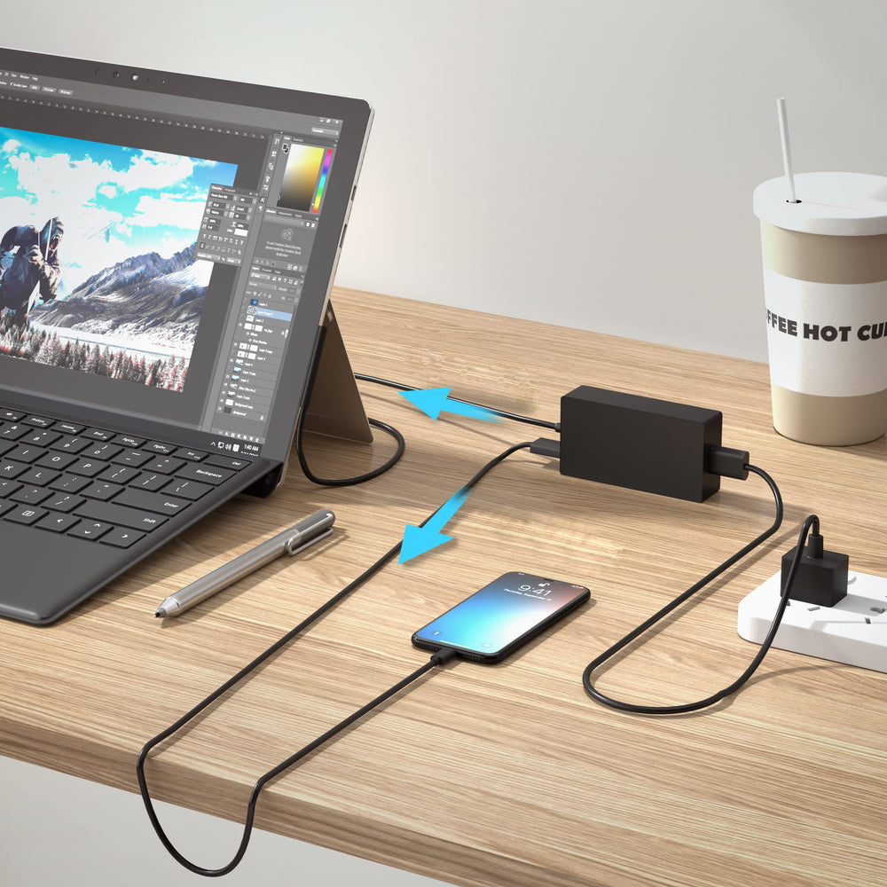 YBRUZRUB charger with AC cord included for convenient setup