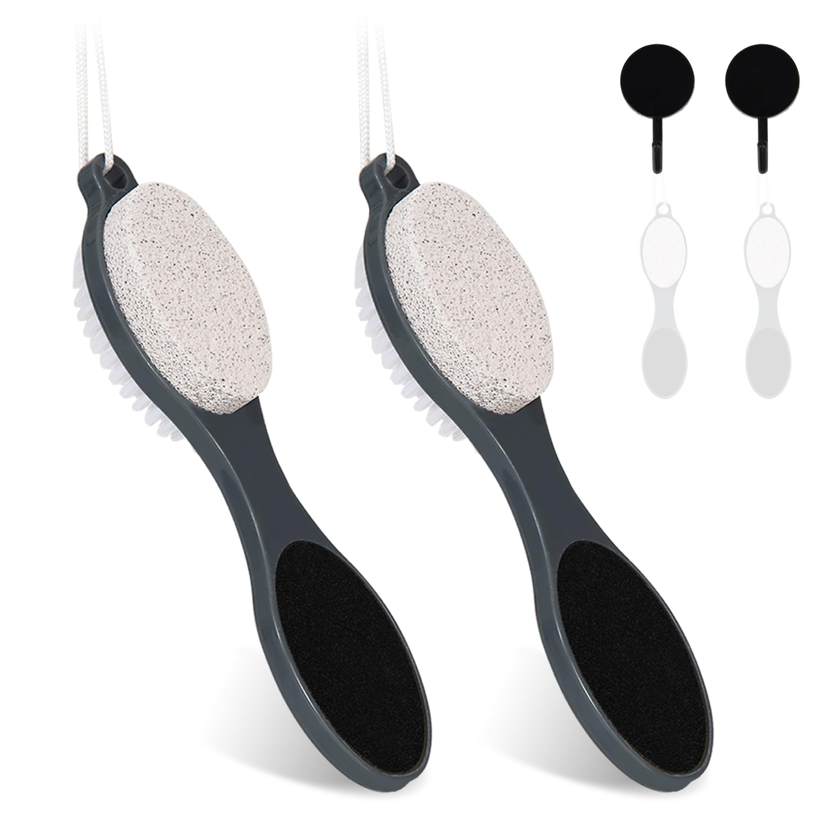 Yclin Foot File Callus Remover dual-sided head for deep cleansing and exfoliation at home.