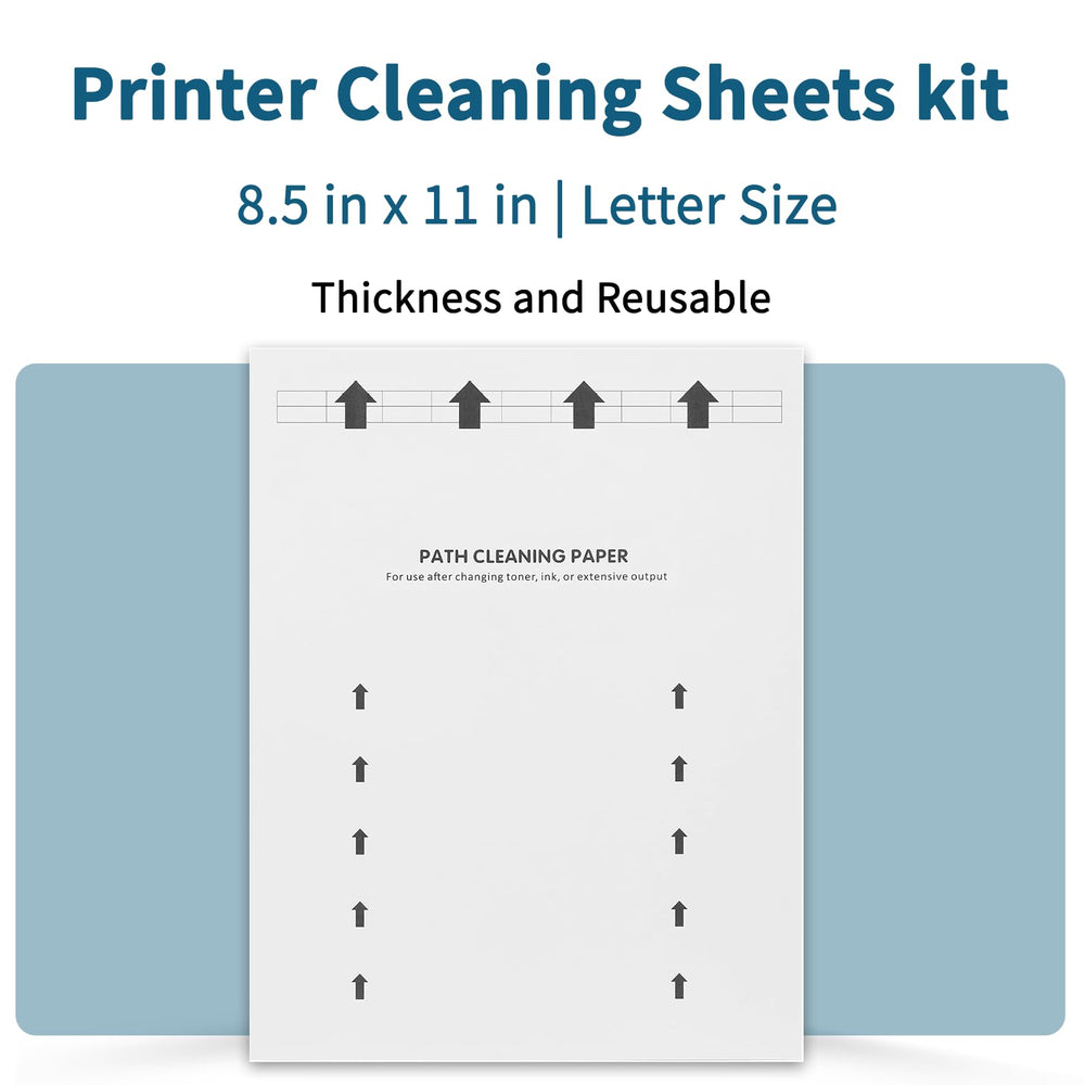 YCMobilya sheets loaded into a printer show cleaning action and toner residue removal.