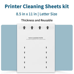 YCMobilya sheets loaded into a printer show cleaning action and toner residue removal.
