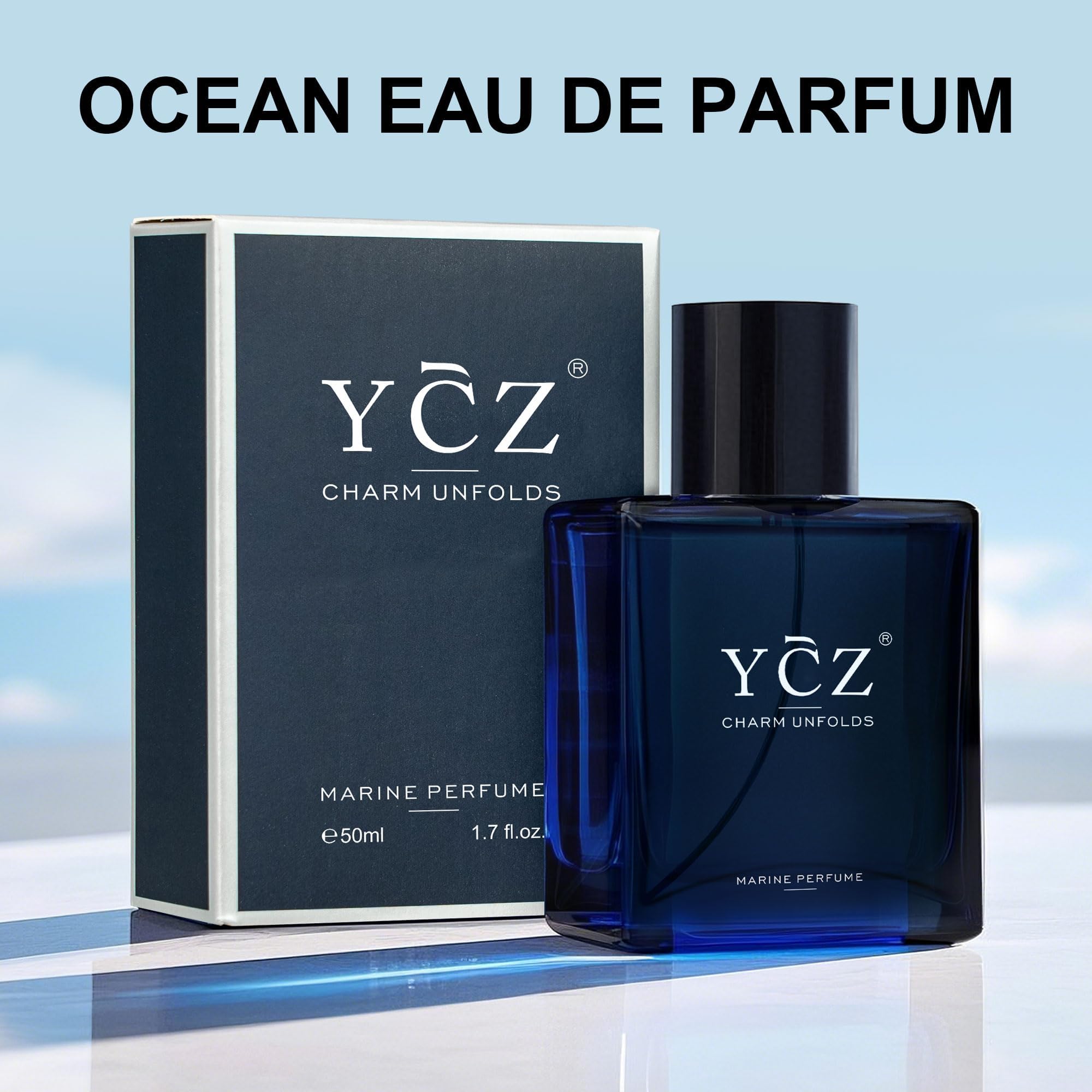Ycz Charm Unfolds marine bottle with navy gloss ideal for travel