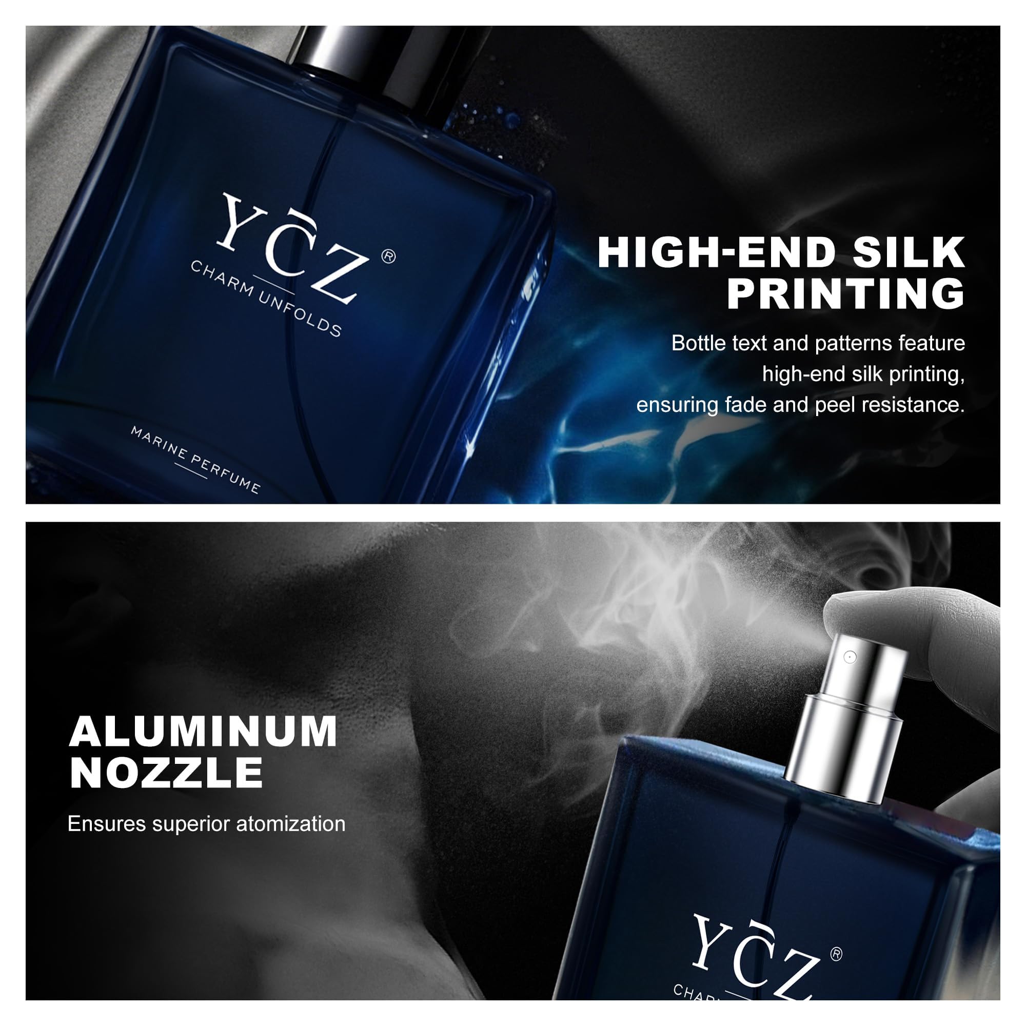 Ycz Charm Unfolds cap close-up reveals refined bottle craftsmanship