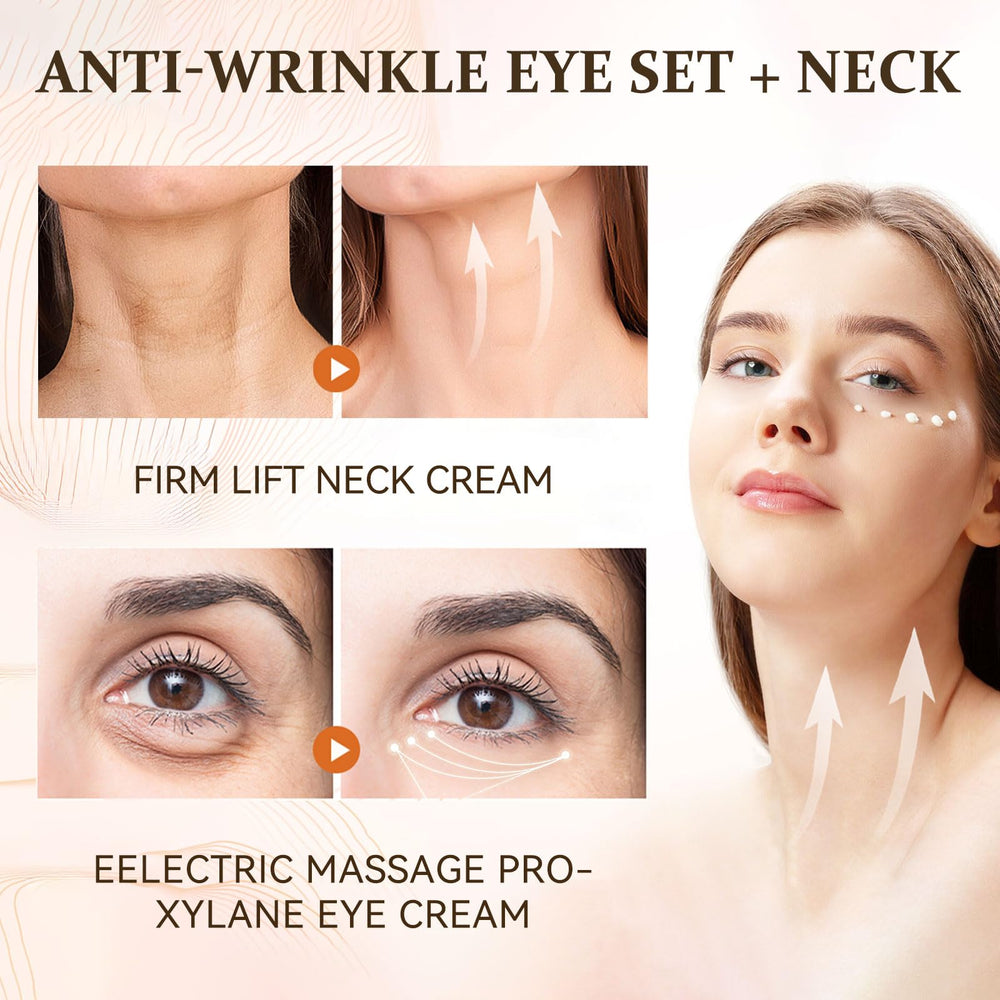 Ycz Neck-Eye Care Set daily routine shows simple step-by-step use.