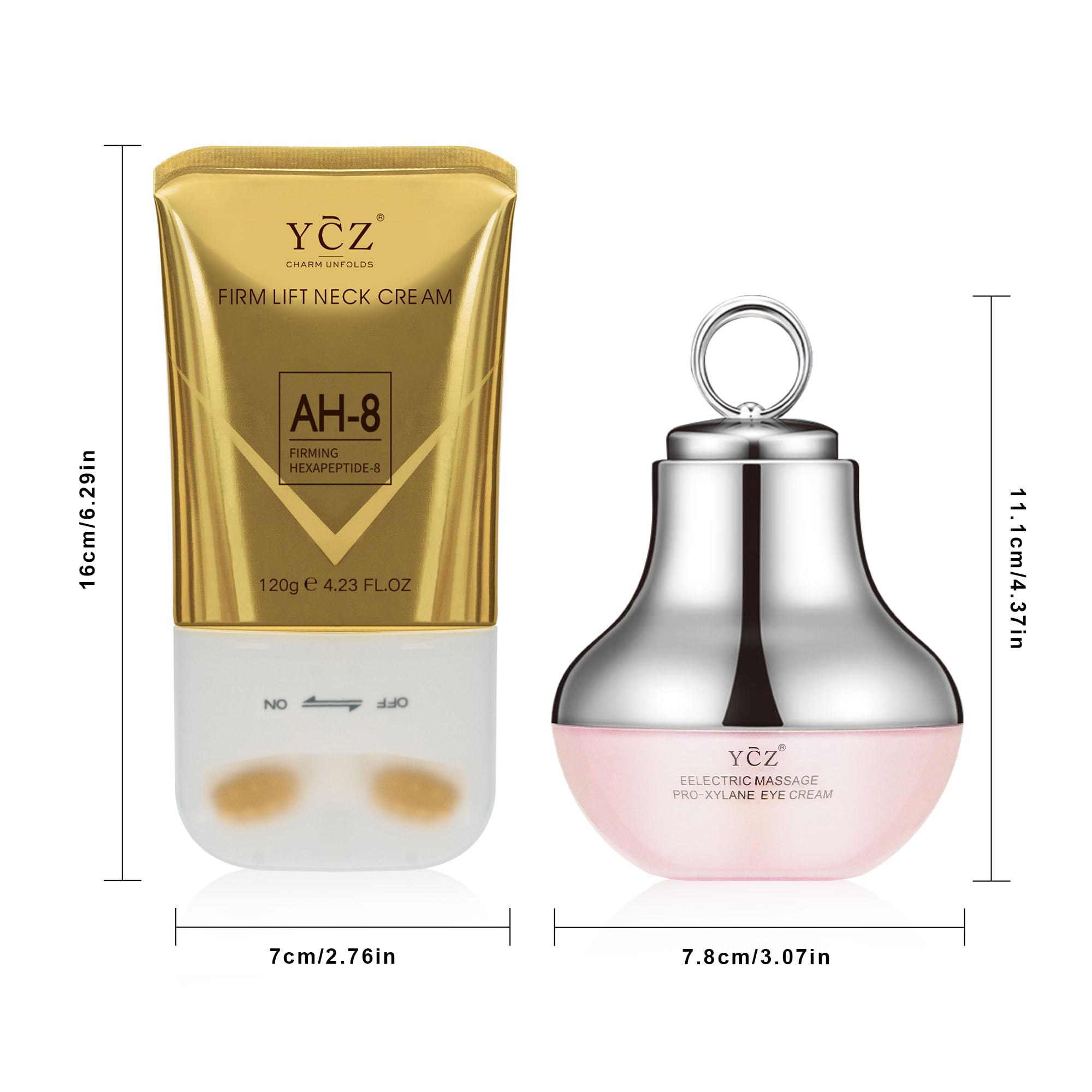 Ycz Neck-Eye Care Set daily use under makeup with fast absorption.